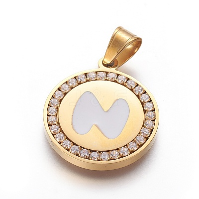 304 Stainless Steel Enamel Pendants STAS-E439-90Z-G-1