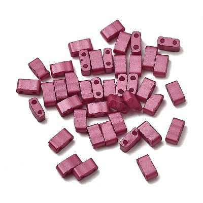 2-Hole Baking Paint Glass Seed Beads SEED-S023-17B-40-1