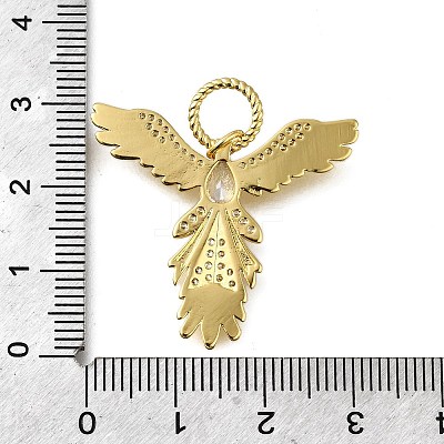 Brass Micro Pave Cubic Zirconia Pendants KK-S523-05G-1