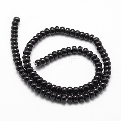 Natural Black Onyx Beads Strands G-P161-19-6x3mm-1