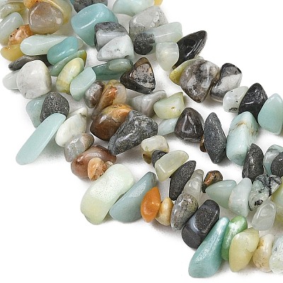 Natural Flower Amazonite Beads Strands G-F834-A01-01-1