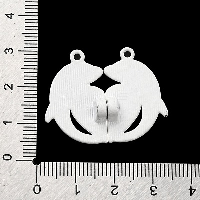 Spray Painted Alloy Enamel Magnetic Clasps PALLOY-Q461-05-1