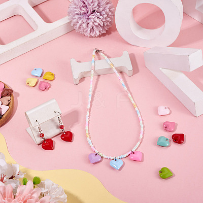 50Pcs Baking Paint Acrylic Pendants OACR-TA0004-83C-1