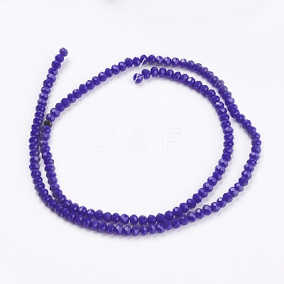 Opaque Solid Color Glass Bead Strands GLAA-F076-A05-1