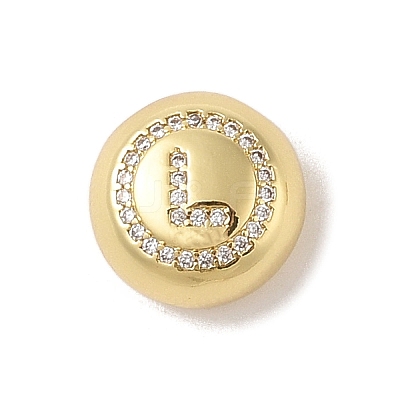 Rack Plating Brass & Cubic Zirconia Pendants KK-Z047-07G-L-RS-1