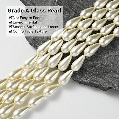 Glass Pearl Beads X-HY-AB426-EM107-1