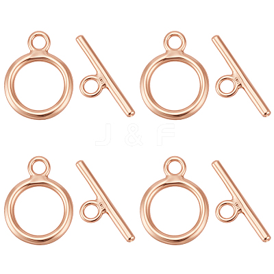 925 Sterling Silver Toggle Clasps STER-BC0004-38RG-1