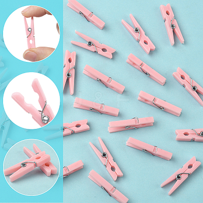 100Pcs DIY Wood Photo Paper Craft Clips AJEW-SP0003-42A-1