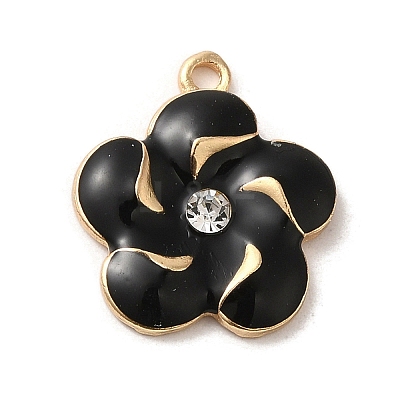 Flower Alloy Enamel Pendants ENAM-A007-03KCG-03-1