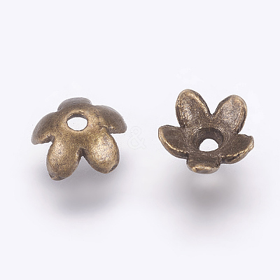 Tibetan Style Alloy Bead Caps X-MLF1225Y-NF-1