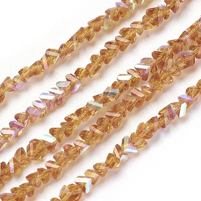 Electroplate Glass Bead Strands GLAA-F092-A05-1
