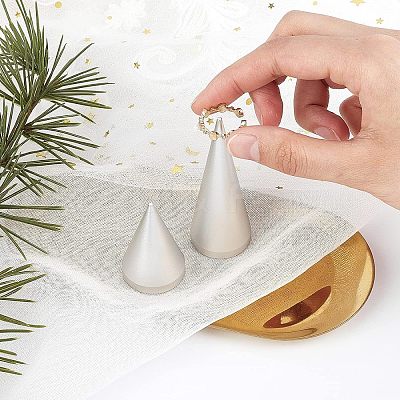 Aluminum Finger Ring Display Holder RDIS-WH0004-01-1