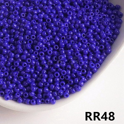 Opaque 8/0 Glass Seed Beads SEED-I013-3mm-RR48-1
