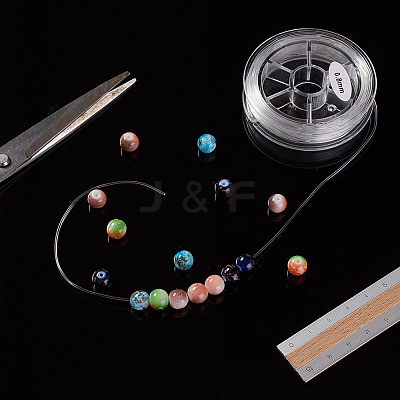 Round Japanese Elastic Crystal String X-EW-G008-01-0.8mm-1