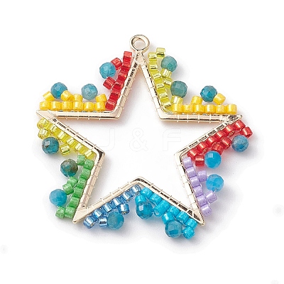 Seed Glass & Apatite Pendant PALLOY-MZ00238-1