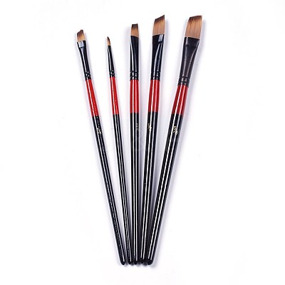 Nylon Hair Oil Paint Brush Pen AJEW-L072-50C-1