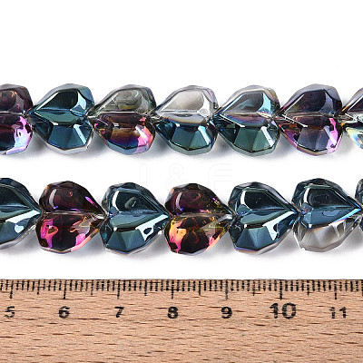 Electroplate Transparent Glass Beads Strands EGLA-B012-AB17-1