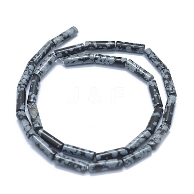 Natural Snowflake Obsidian  Beads Strands G-F631-D14-1