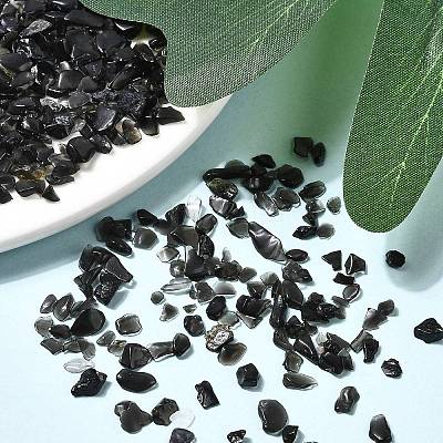 Natural Obsidian Chip Beads X-G-L453-08-1