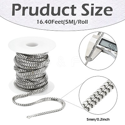 5M 304 Stainless Steel Snake Chains CHS-CJ0001-40-1