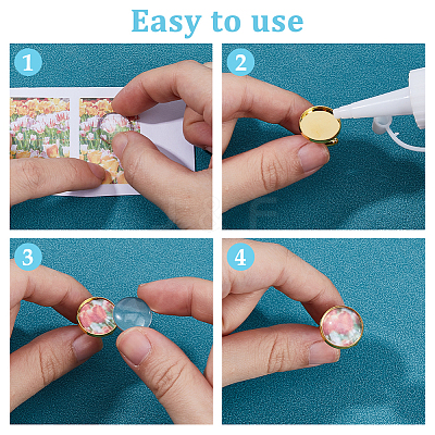 DIY Blank Dome Brass Cufflink Making Kits FIND-DC0006-76-1