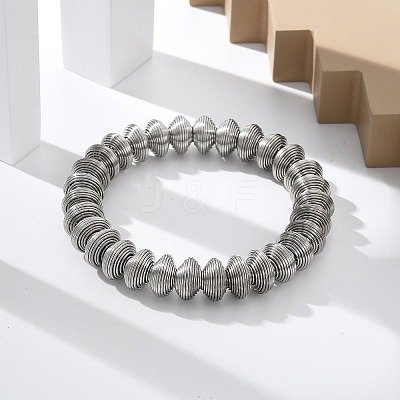 304 Stainless Steel Stretch Bangles for Women BJEW-P315-02D-P-1