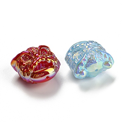 Iridescent Plating Acrylic Beads MACR-K353-29-1