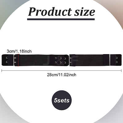 4Pcs Latex & Polyester Elastic Headbands MRMJ-WH0002-23-1
