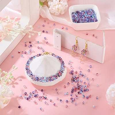 390Pcs 3 Colors Transparent Colours Glass Seed Beads GLAA-TA0003-76C-1