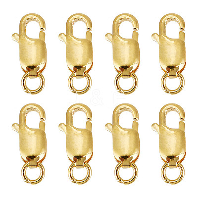 8Pcs 925 Sterling Silver Lobster Claw Clasps STER-GO0001-01-1
