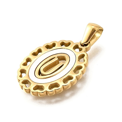 Golden 304 Stainless Steel Pendants STAS-K300-02G-U-1