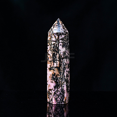 Natural Rhodonite Pointed Prism Bar Home Display Decoration G-PW0007-101D-1