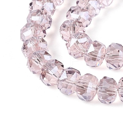Electroplate Transparent Glass Beads Strands EGLA-N022-05B-C05-1