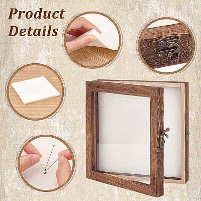 Wood Jewelry Presentation Boxes with White EVA Foam Mat Inside ODIS-WH0061-06C-1