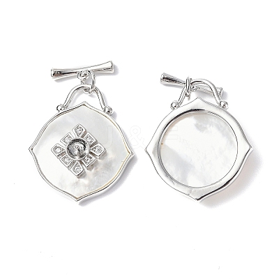 Rhombus Shell Toggle Clasps LS-KK-P223-09P-1