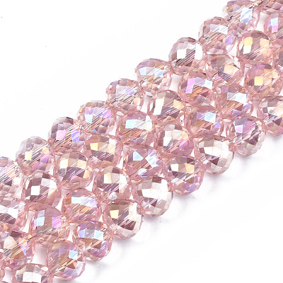 Transparent Glass Beads Strands EGLA-T008-14B-01-1