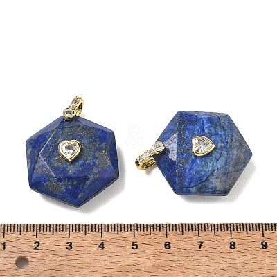 Dyed Natural Lapis Lazuli Faceted Pendants GG-CBA67BD-01G-I-1