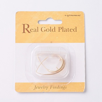 Brass Earring Hooks X-KK-T038-207G-1