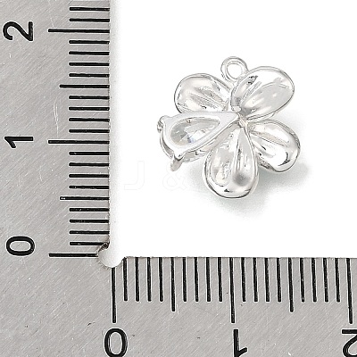 Brass Pave Clear Cubic Zirconia Pendants KK-CBA15EE-03P-B-1