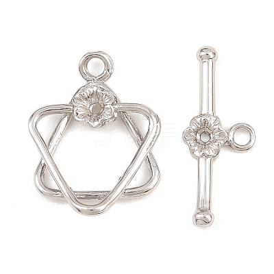 Brass Toggle Clasps KK-G548-42P-01-1