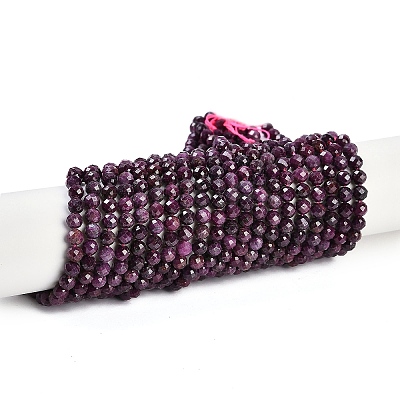 Natural Ruby Beads Strands G-P553-G01-04-1