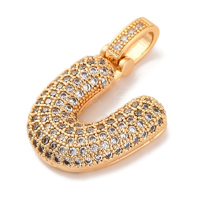 Brass Micro Pave Cubic Zirconia Pendants KK-C076-29U-G01-1