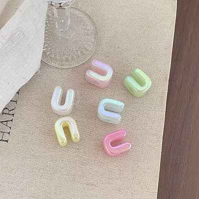 UV Plating Acrylic Alphabet Beads OACR-N163-42U-1