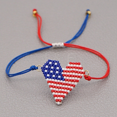 Miyuki Seed Braided Bead Bracelet BJEW-P269-29F-1