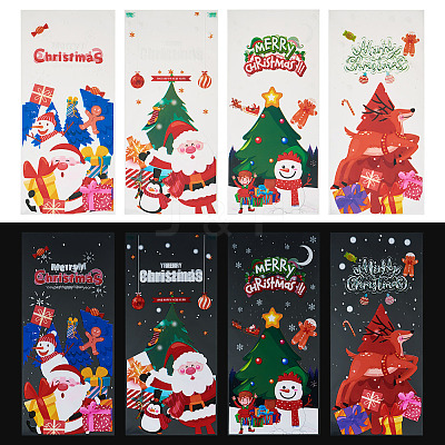 40Pcs 4 Styles Christmas Theme OPP Self-adhesive Cookie & Snacks Package Bags CON-TAC0010-90A-1