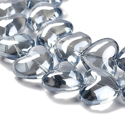 Electroplate Glass Beads Strands X-EGLA-B008-01A-PL01-1