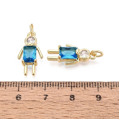 Brass Micro Pave Cubic Zirconia Pendants KK-N287-32C-G-1