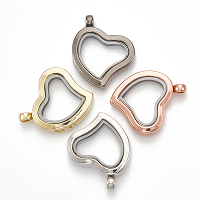 Alloy Magnetic Locket Pendants PALLOY-T052-13-1