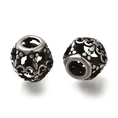 304 Stainless Steel European Beads STAS-D191-08F-AS-1