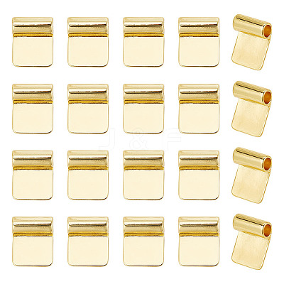 20Pcs Rack Plating Brass Glue-on Flat Pad Bails KK-AR0004-08-1